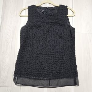 Talbots Beaded Black Silk Top